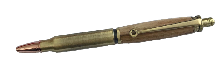 1792   30 Caliber Bullet Click Pen. - Handcrafted pen by J&H Novelties