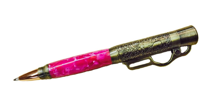 1884  Lever Action Ballpoint Pen - Handcrafted pen by J&H Novelties