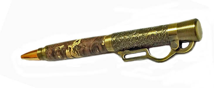 1889  Lever Action Pen - Handcrafted pen by J&H Novelties