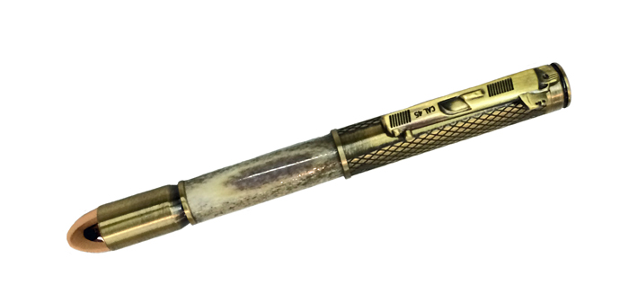 1904 45 Caliber Bullet Pen. - Handcrafted pen by J&H Novelties