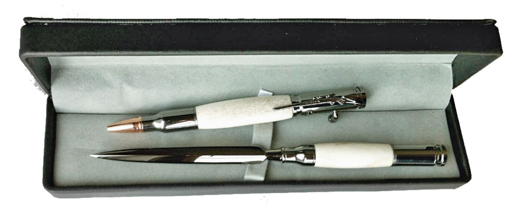 2342  Bolt Action Pen and Letter Opener Set - Handcrafted pen by J&H Novelties