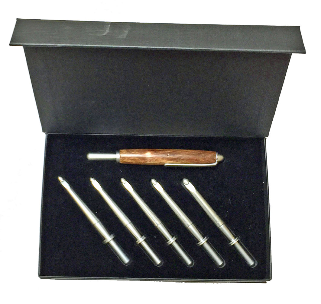 2371  Crochet hook Set. In Caragana Wood. - Handcrafted pen by J&H Novelties