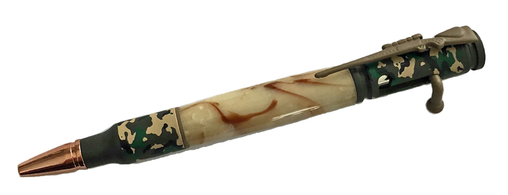 1713  Bolt Action Pen - Handcrafted pen by J&H Novelties