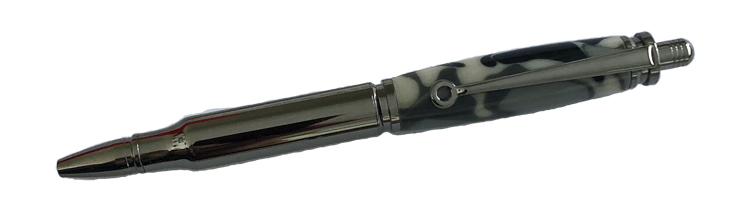 1791 30 Caliber Bullet Click Pen. - Handcrafted pen by J&H Novelties