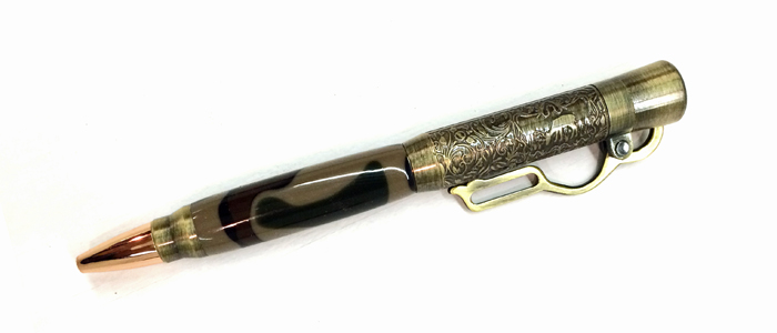 1885Lever Action Ballpoint Pen - Handcrafted pen by J&H Novelties