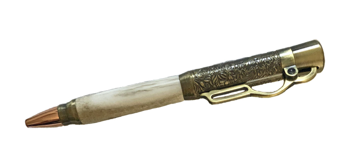 1898 Lever Action Ballpoint Pen - Handcrafted pen by J&H Novelties