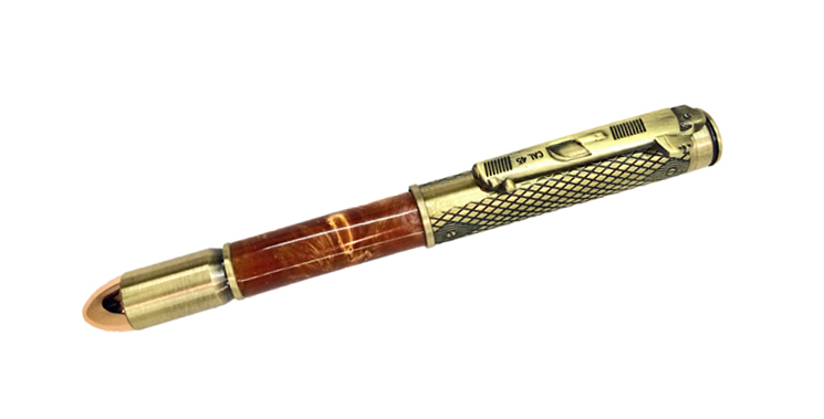 1901 45 Caliber Bullet Pen. - Handcrafted pen by J&H Novelties