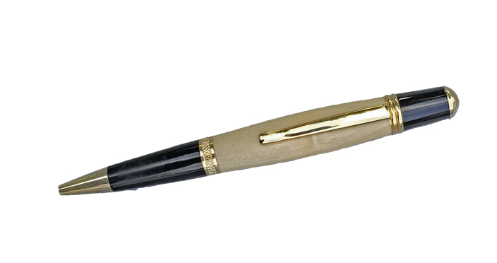 1962 Gatsby Twist Pen24kt Gold T/N - Handcrafted pen by J&H Novelties