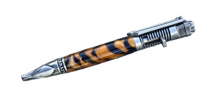 1976 Motorcycle PenAntique Pewter - Handcrafted pen by J&H Novelties